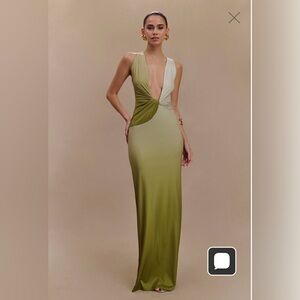 Meshki Stella Draped Slinky Maxi Dress